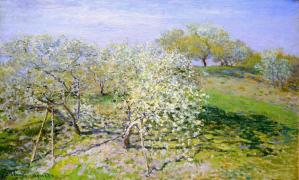 Картина Apple Trees in Bloom, 1873, Клод Моне